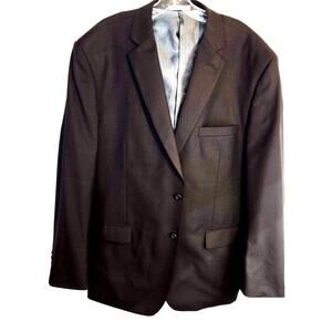 Vinci 46R Men's Blazer Black Suit Coat Sport Jacket 2 Buttons 46 Regular